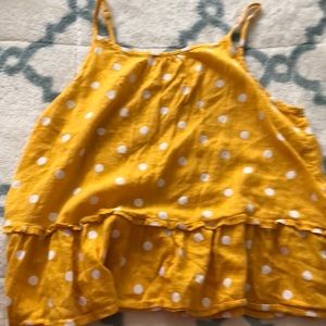 Yellow flowy tank top